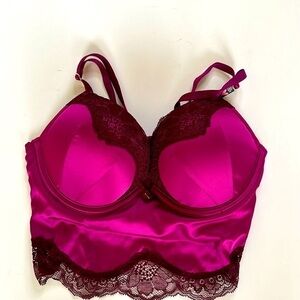 NWT Victoria’s Secret Bombshell Purple Corset Super Push- up Sz 32B